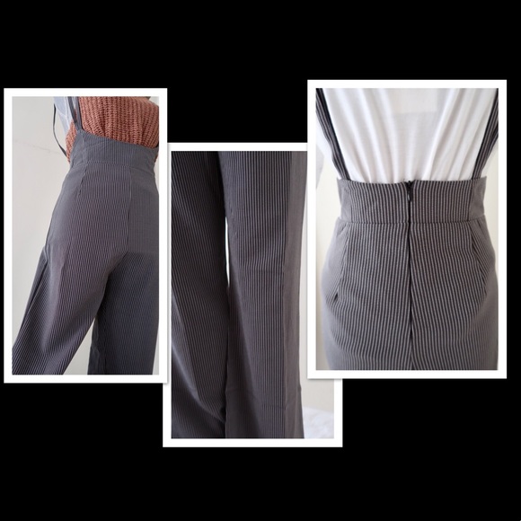 Last Small❣️MADISON-Overall Black& Grey Striped - Picture 4 of 6